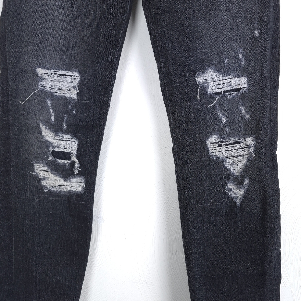 J Brand Affray Asymetric Hem Busted Knee Jeans 26 - Picture 3 of 11